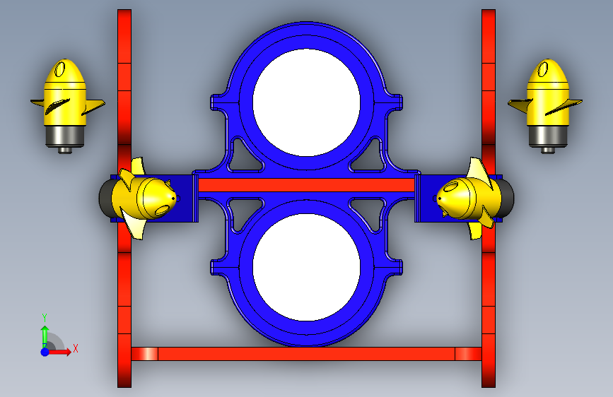 G025979-安塔利亚伊萨斯2023赛季科技节无人水下系统比赛机器人=水下无人机 正面视图