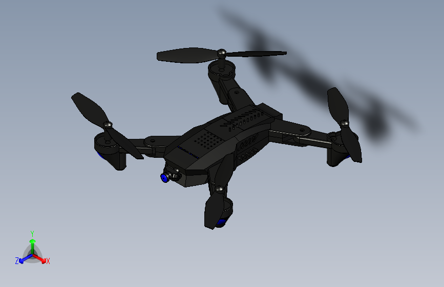 G026317-使用SOLIDWORKS设计无人机（四轮驱动器）=直升机
