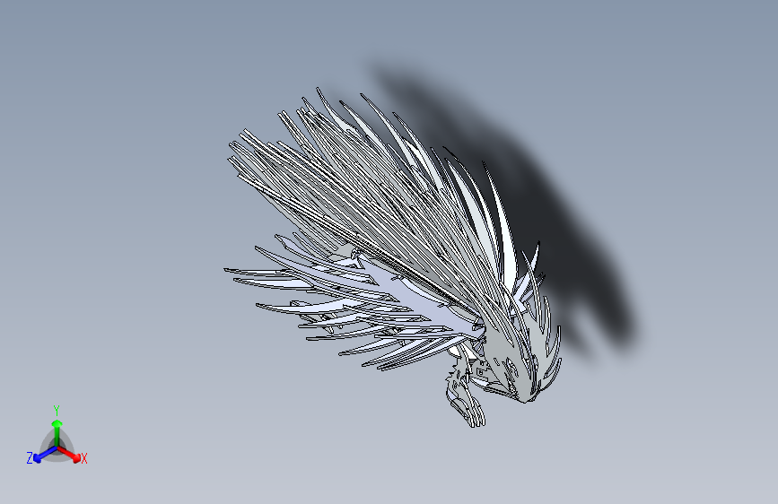G026438-豪猪，薄板金属拼图，啮齿动物，3D模型，3D拼图，金属工艺设计=直升机