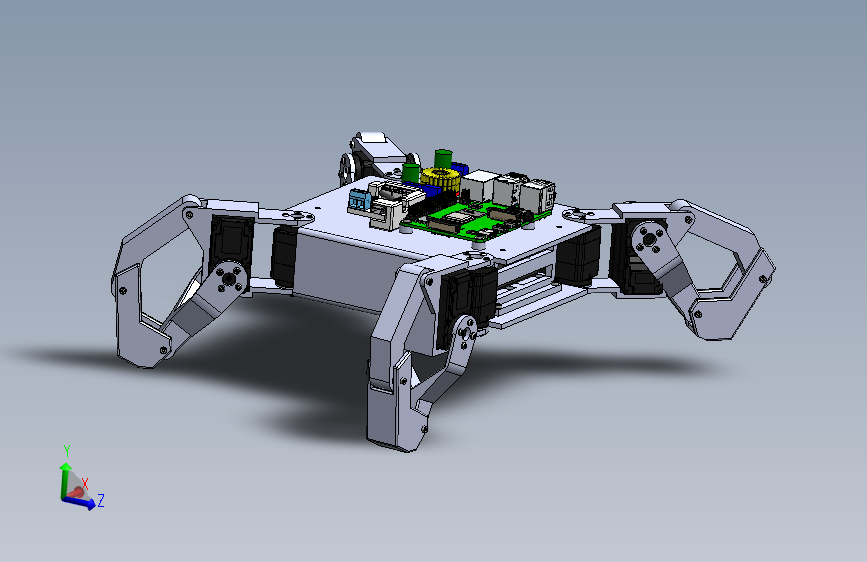 G029397-Robot Studio_ 四足步行机器人详细CAD=机器人机械臂