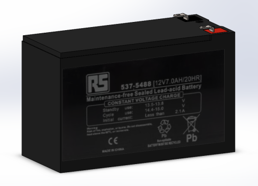 G029445-RS 铅酸电池 - 12V, 7Ah=机器人机械臂