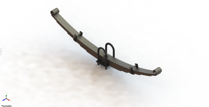叶弹簧 - 3D CAD模型
