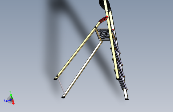 折叠铝梯solidworks模型--212035-80