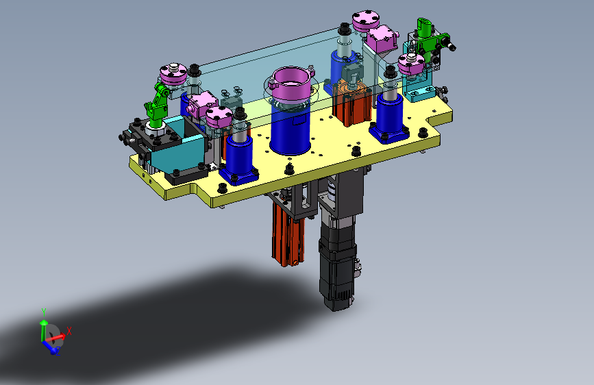 顶升回转机构3D数模图纸 Solidworks设计