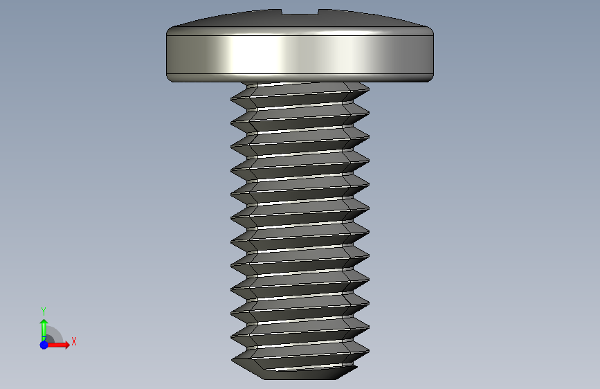 螺丝 正面视图