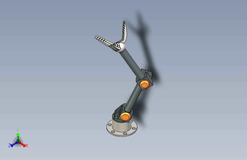 G027155-3-自由度机械臂带夹爪+_+Autodesk+Inventor+夹爪
