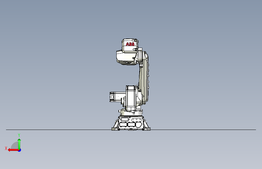 G027840-ABB+机器人+IRB2600-20Kg_1.65M=机器人机械臂 背面视图