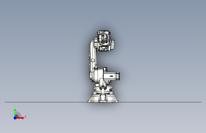 G027840-ABB+机器人+IRB2600-20Kg_1.65M=机器人机械臂 正面视图