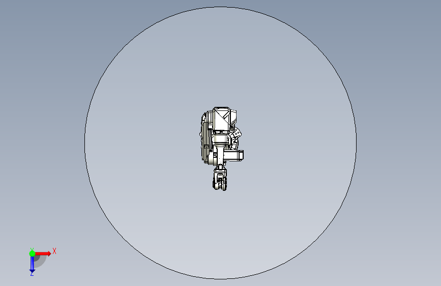 G027840-ABB+机器人+IRB2600-20Kg_1.65M=机器人机械臂 俯视图