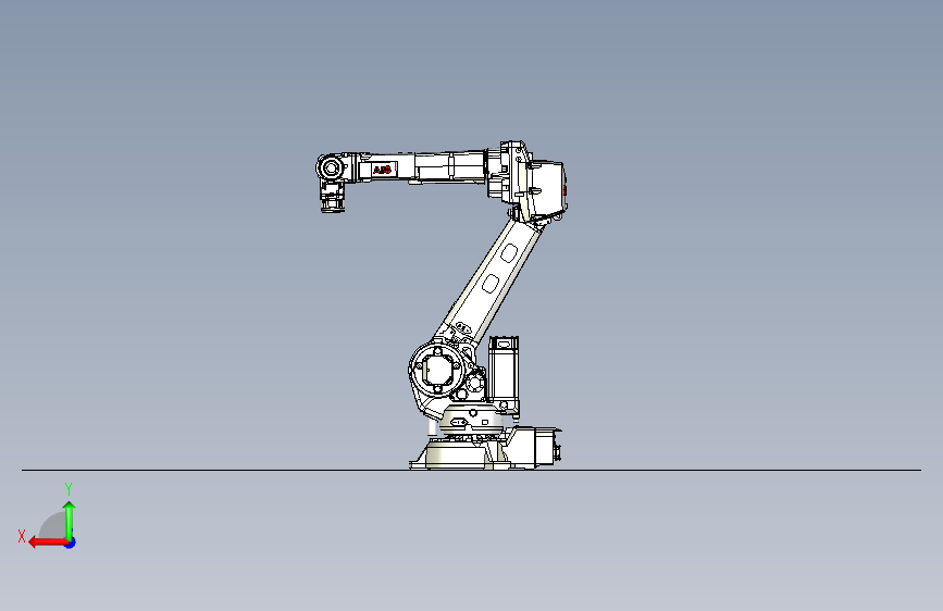 G027841-ABB+机器人+IRB2600ID-8Kg_2M=机器人机械臂 背面视图