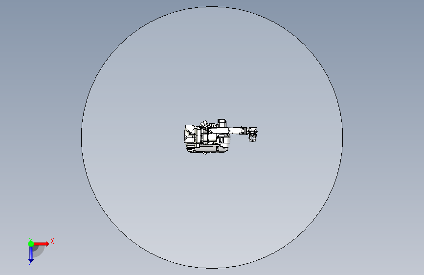 G027841-ABB+机器人+IRB2600ID-8Kg_2M=机器人机械臂 俯视图