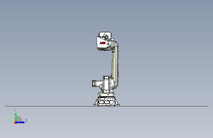 G027841-ABB+机器人+IRB2600ID-8Kg_2M=机器人机械臂 左侧视图