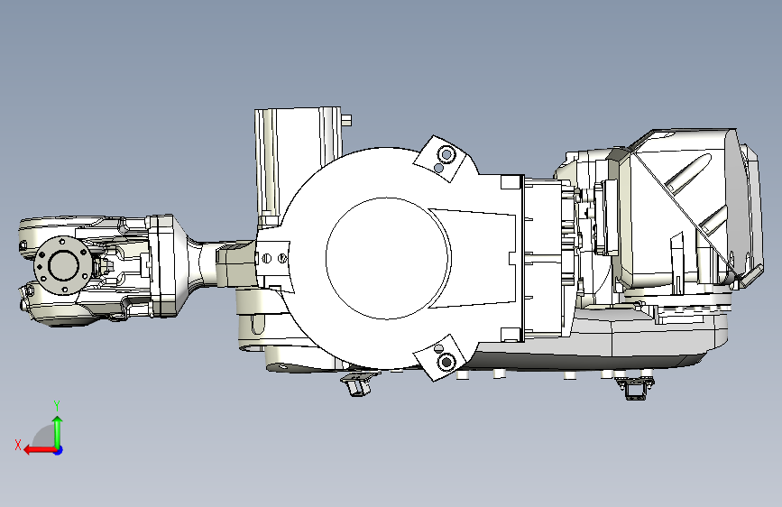 G027861-ABB机器人IRB4600-40KG_2.55m=机器人机械臂 背面视图