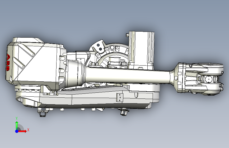 G027861-ABB机器人IRB4600-40KG_2.55m=机器人机械臂 正面视图
