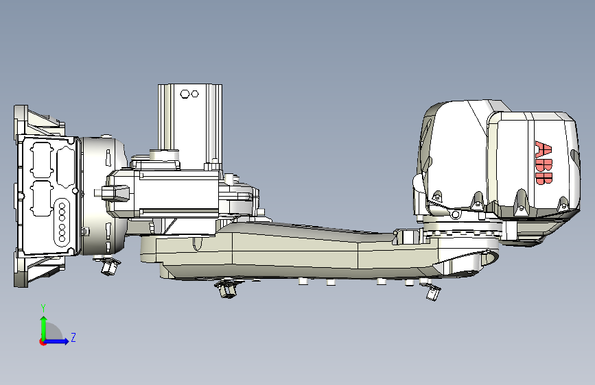 G027861-ABB机器人IRB4600-40KG_2.55m=机器人机械臂 左侧视图