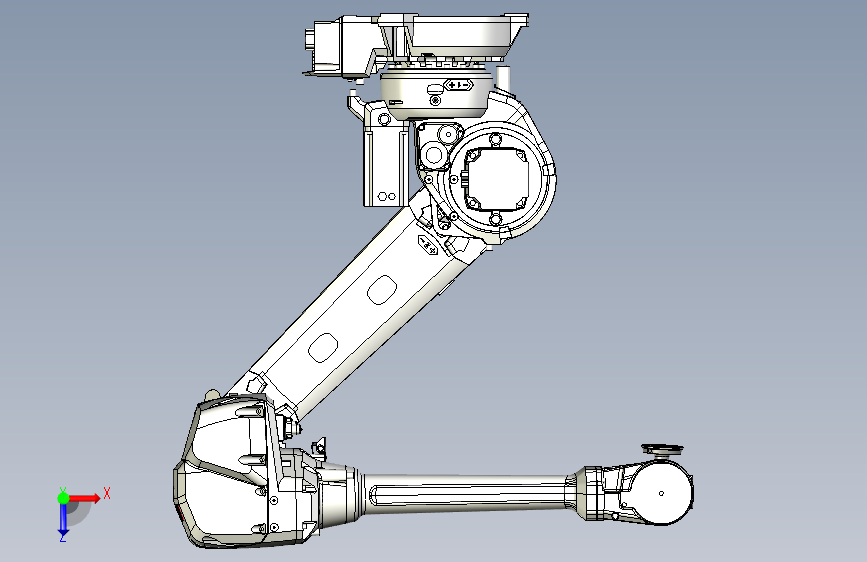 G027861-ABB机器人IRB4600-40KG_2.55m=机器人机械臂 俯视图