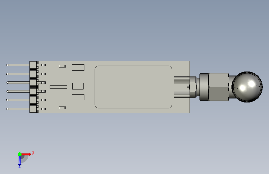 G028037-Bluesmirf+RP-SMA=机器人机械臂 俯视图