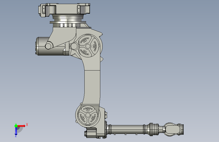 G028277-Fanuc+2000ia+165f=机器人机械臂 俯视图