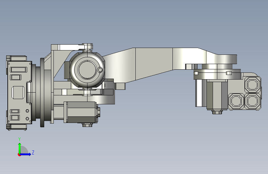 G028277-Fanuc+2000ia+165f=机器人机械臂 左侧视图