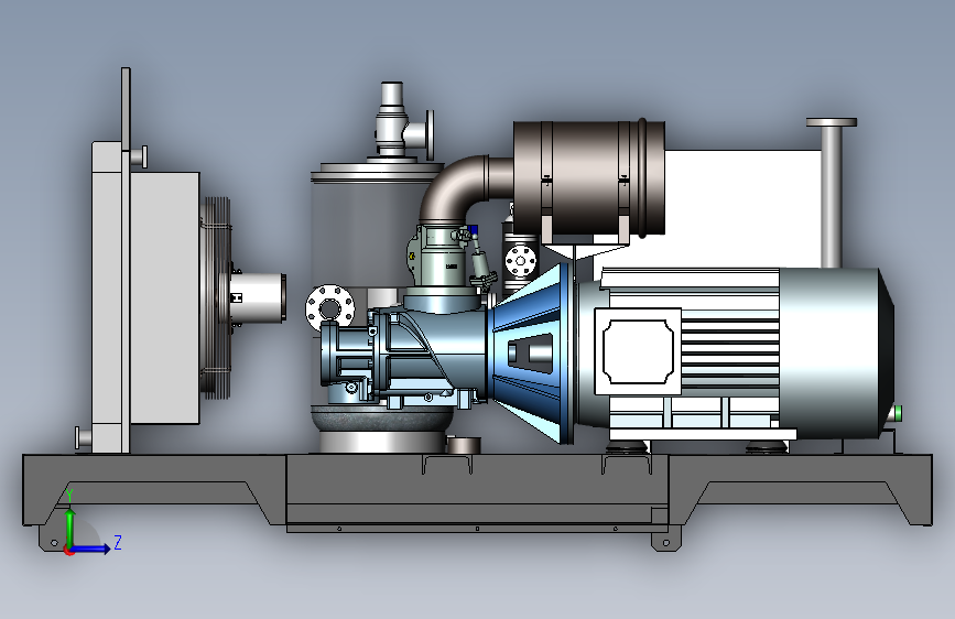 电移螺杆式空压机 185KW-17公斤 左侧视图