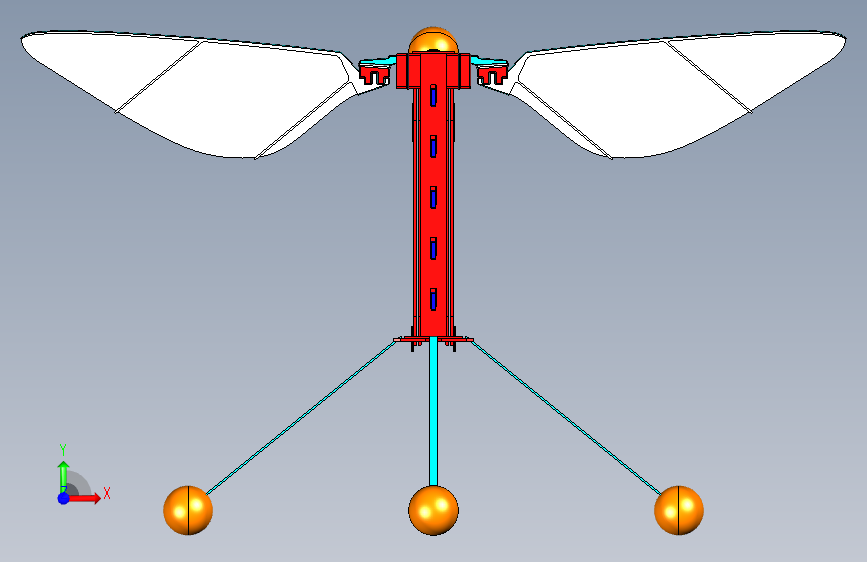 G028756-Harward+Robot昆虫飞行=机器人机械臂 正面视图