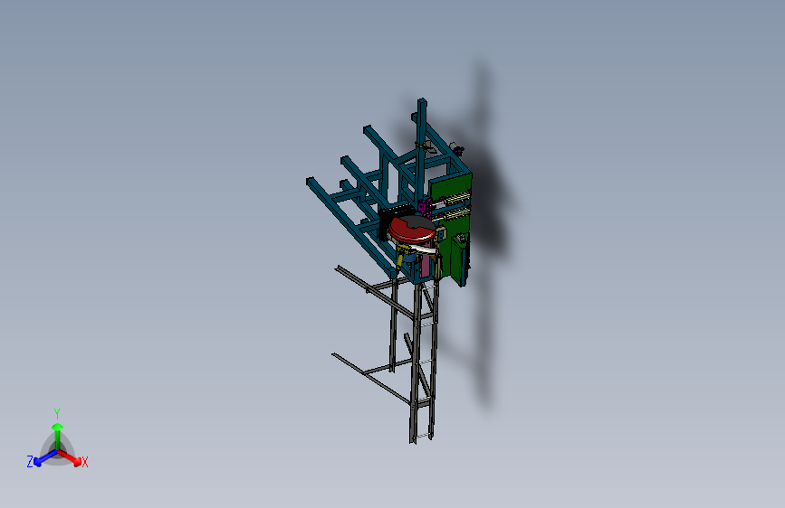 一款棒料切割机3D图纸