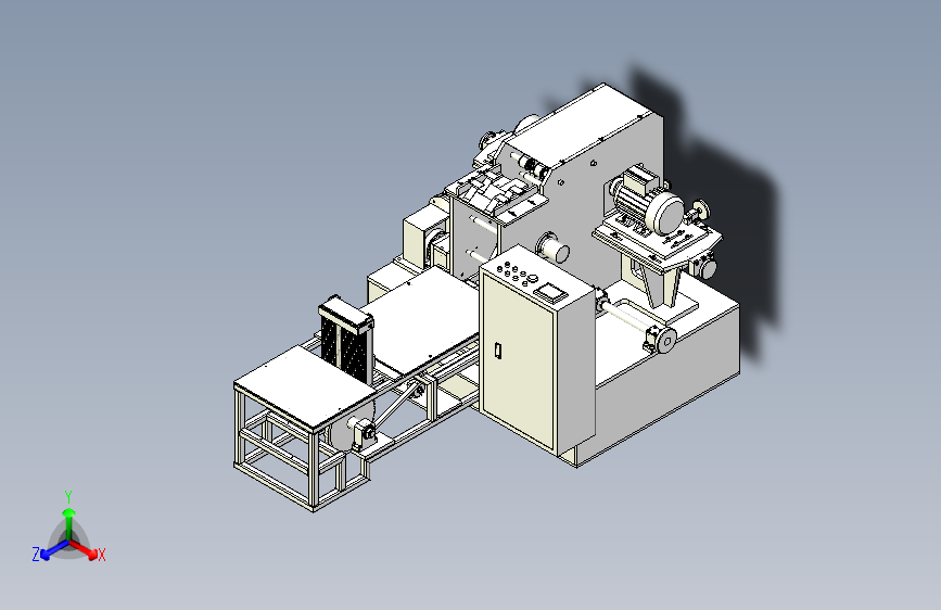 一款薄板切割成型机3D图纸
