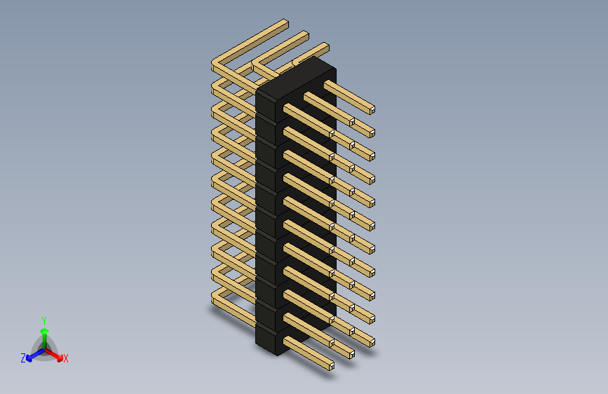 排针PinHeader_3x11_P2.54mm_Horizontal