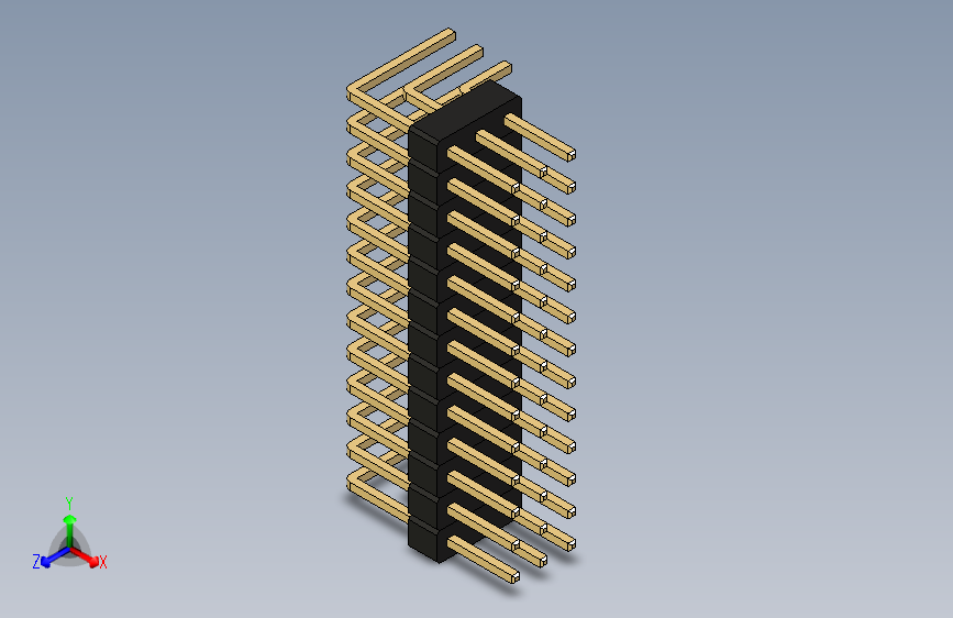 排针PinHeader_3x13_P2.54mm_Horizontal
