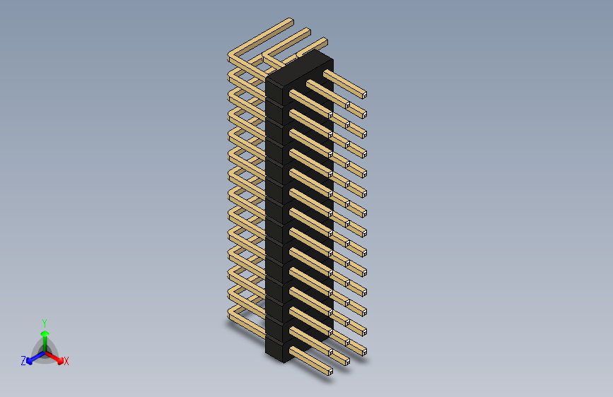 排针PinHeader_3x14_P2.54mm_Horizontal