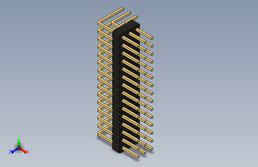 排针PinHeader_3x15_P2.54mm_Horizontal