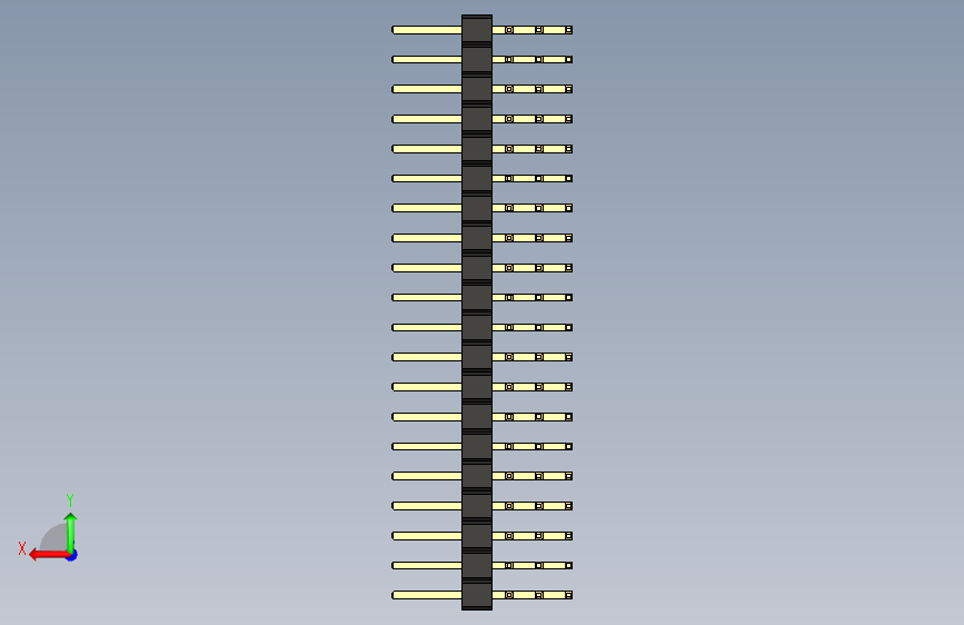 排针PinHeader_3x20_P2.54mm_Horizontal 背面视图