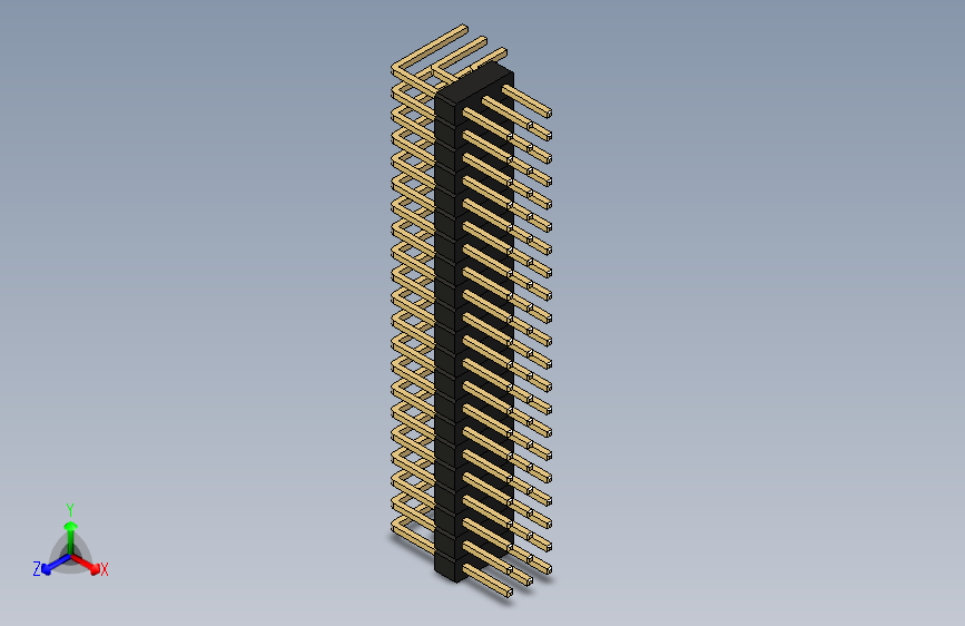 排针PinHeader_3x21_P2.54mm_Horizontal