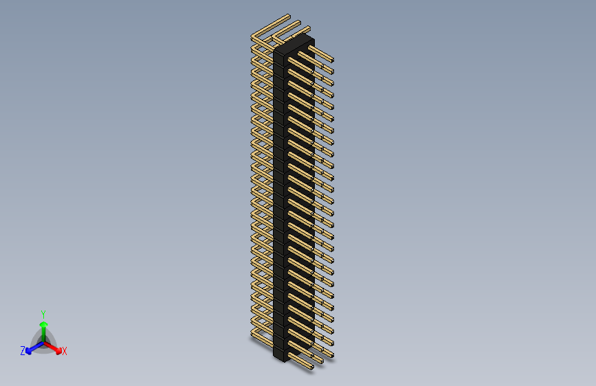 排针PinHeader_3x26_P2.54mm_Horizontal