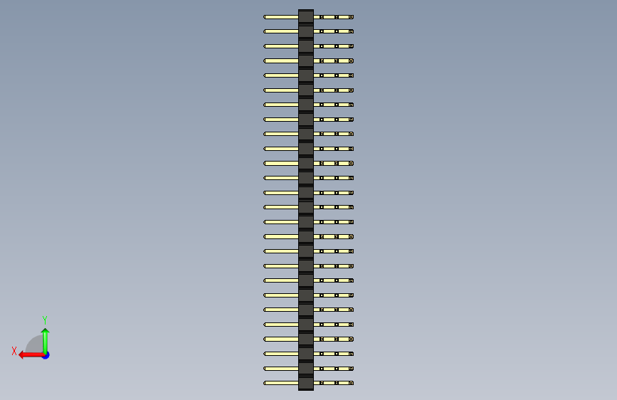 排针PinHeader_3x26_P2.54mm_Horizontal 背面视图