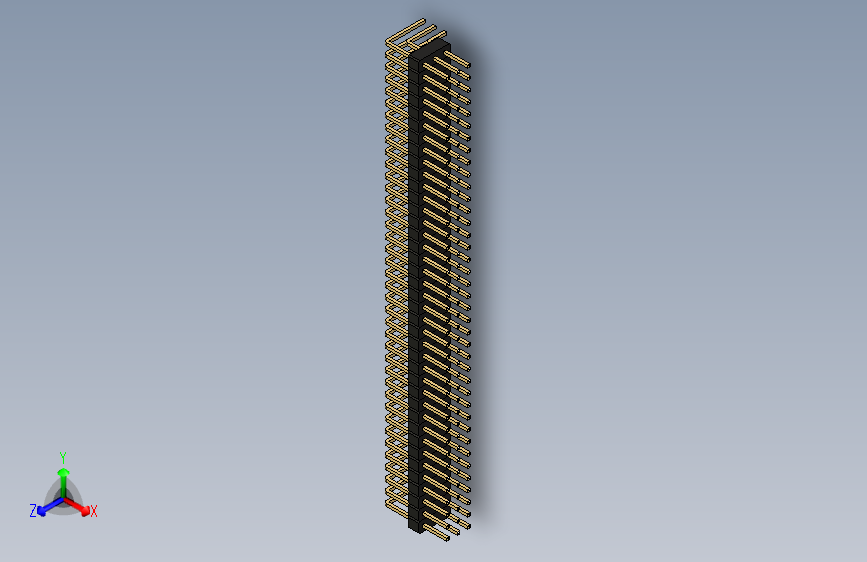 排针PinHeader_3x39_P2.54mm_Horizontal