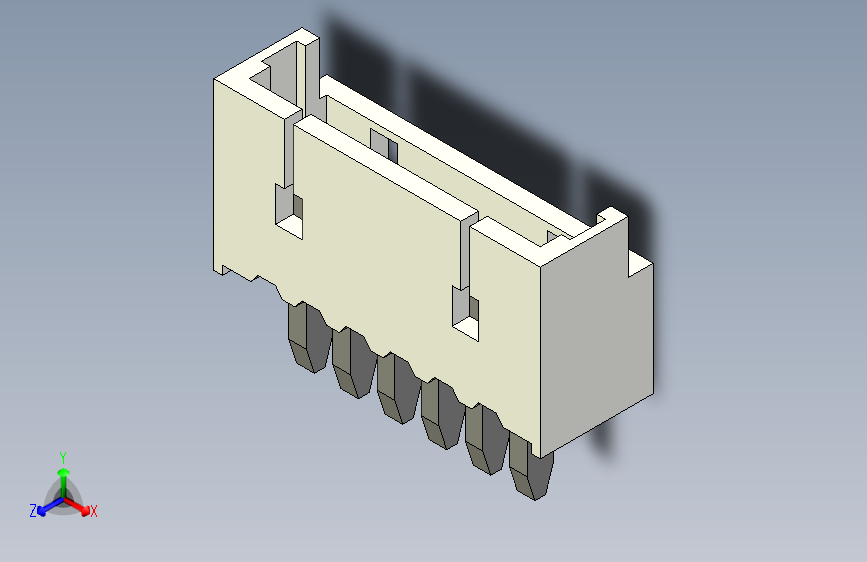 短款型直插头JST connector 1x6  P1.25mm thru hole wafer A2