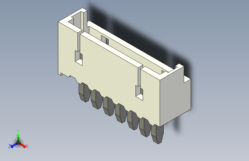 短款型直插头JST connector 1x7  P1.25mm thru hole wafer A2