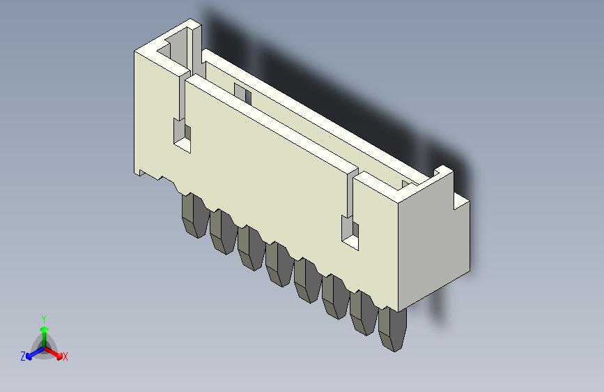 短款型直插头JST connector 1x8  P1.25mm thru hole wafer A2