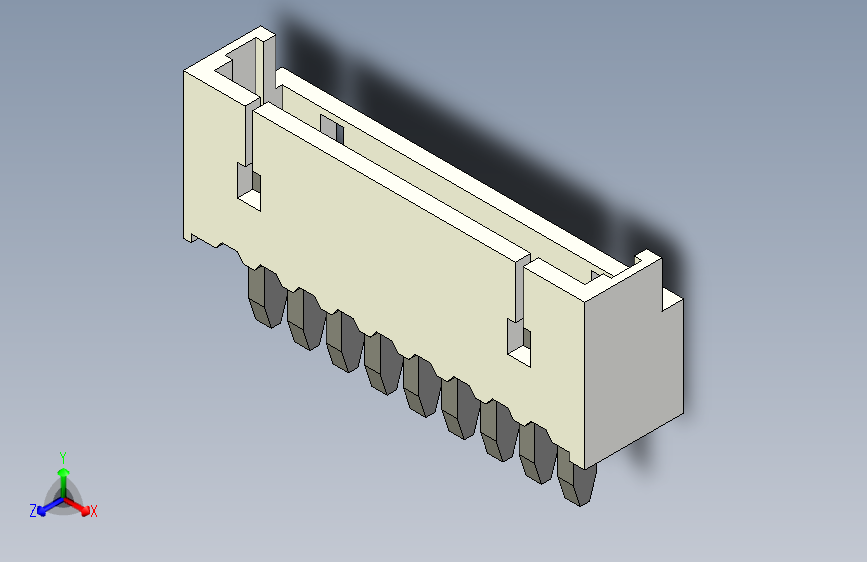 短款型直插头JST connector 1x9  P1.25mm thru hole wafer A2