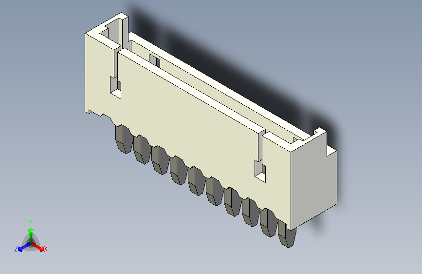 短款型直插头JST connector 1x10  P1.25mm thru hole wafer A2