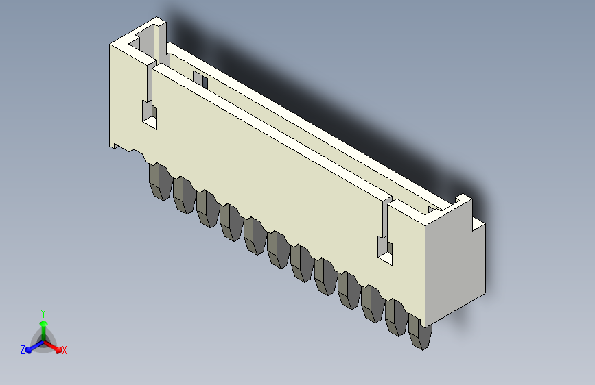 短款型直插头JST connector 1x12  P1.25mm thru hole wafer A2