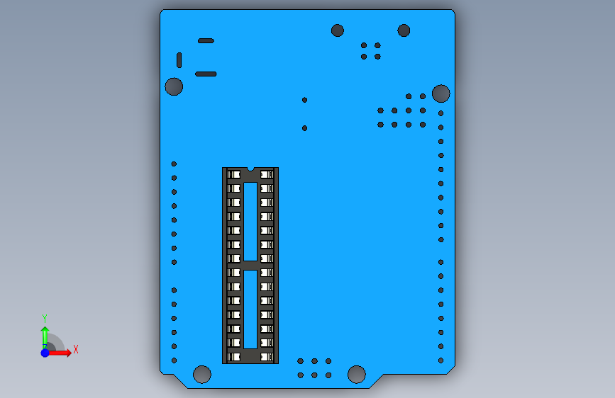 插座Arduino PCB visualisation 正面视图