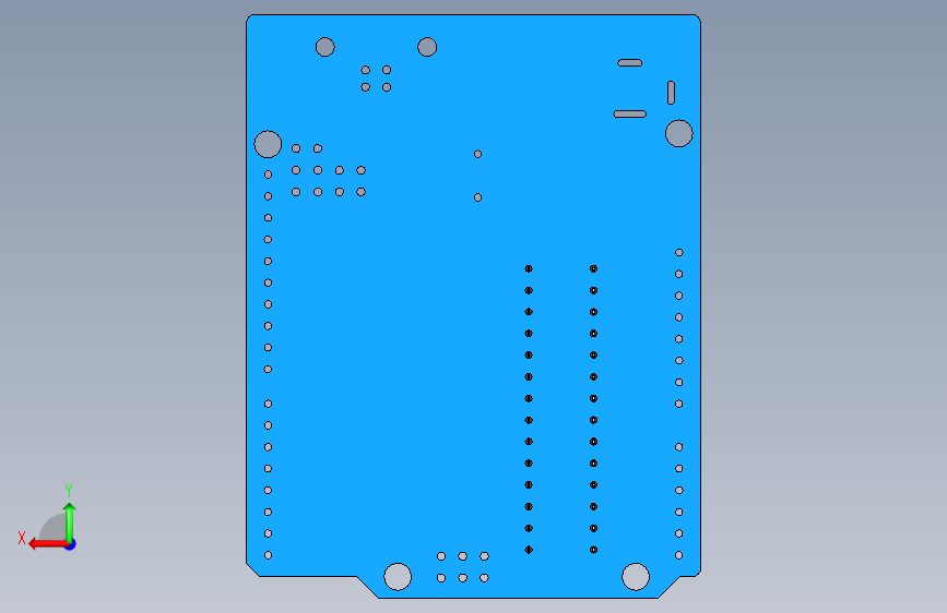 插座Arduino PCB visualisation 背面视图