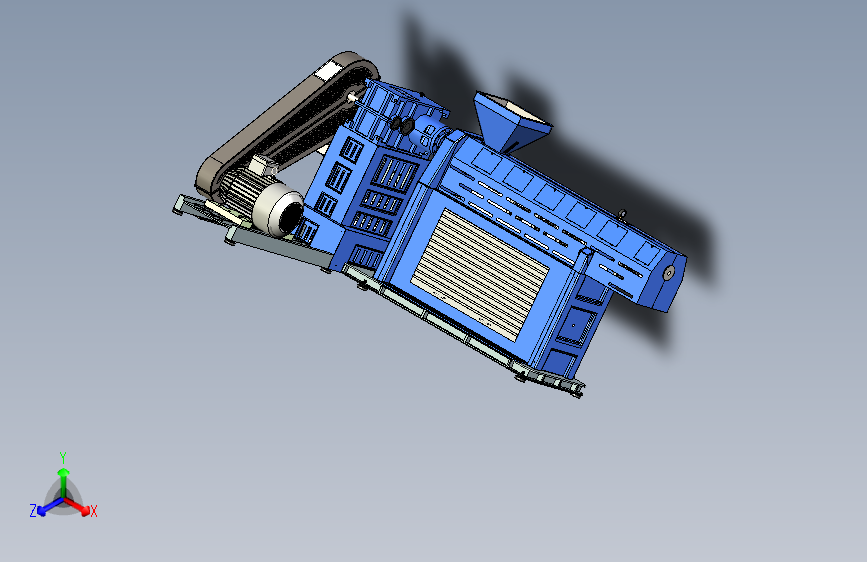 挤压机颗粒机3D图纸