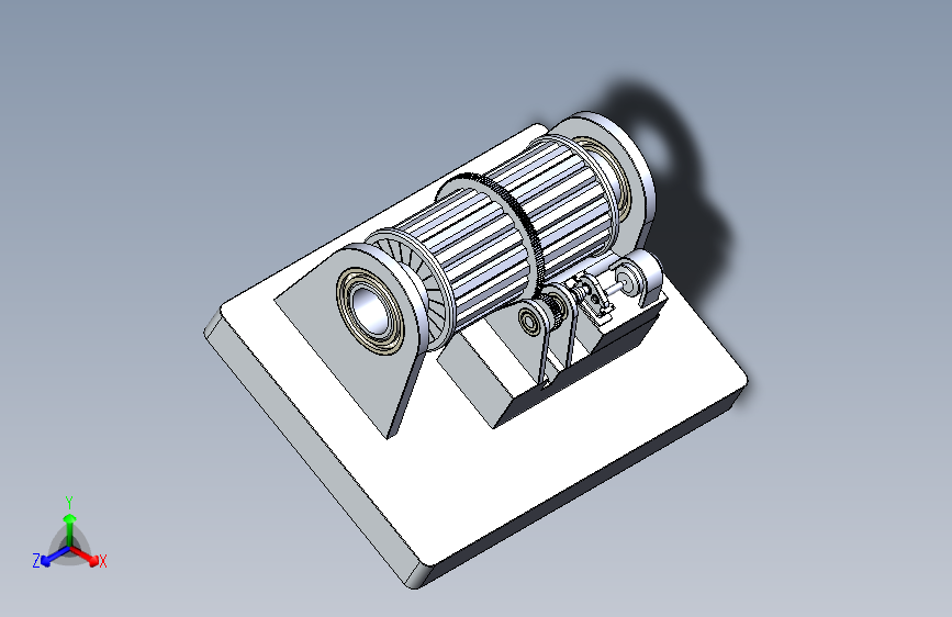 矿石球磨机3D图纸