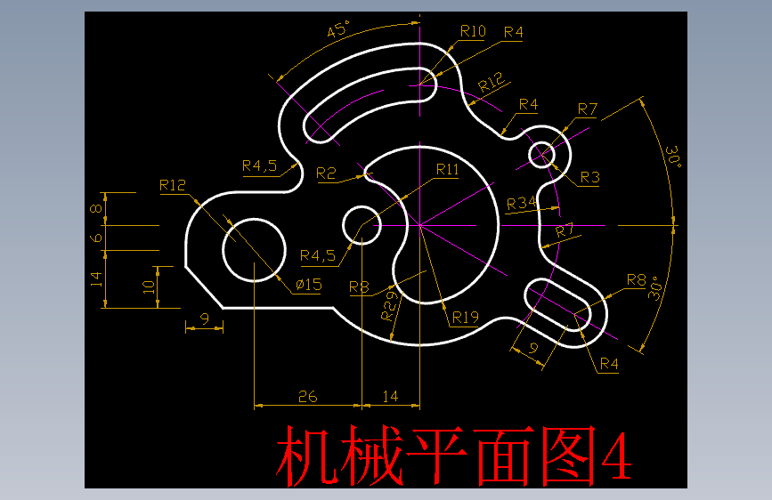 机械平面图4CAD图纸