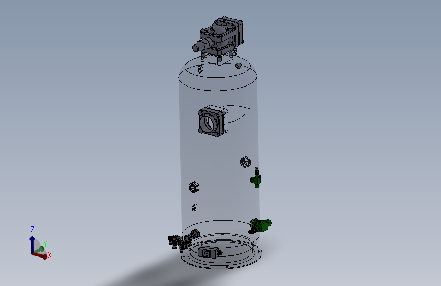 钢制的储气罐