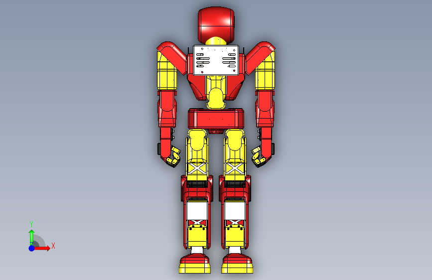 机器人robosavvy-humanoid-design-mv-02-2 7 STP 正面视图