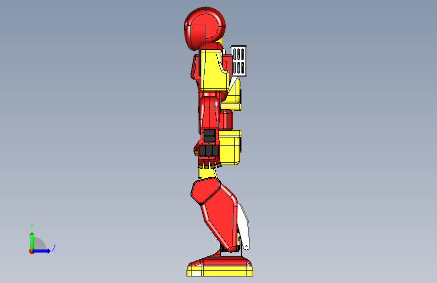 机器人robosavvy-humanoid-design-mv-02-2 7 STP 左侧视图